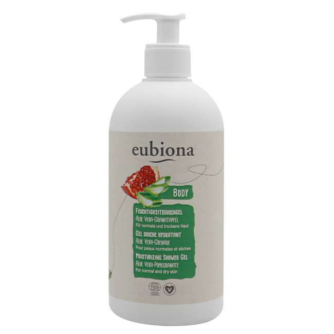 Biologische douchegel met aloë vera en granaatappel