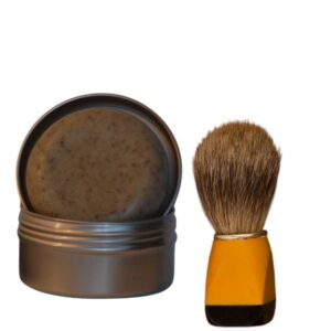 biologische scheerzeep met kwast